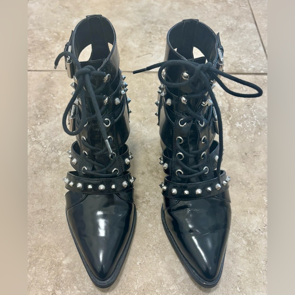 Sam Edelman Elana Studded Cut Out Ankle Boots Size 8.5 - Picture 5 of 8